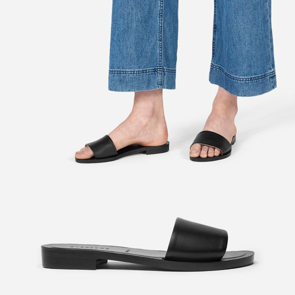 🚫SOLD🚫 Everlane black leather slide sandals - Picture 3 of 7